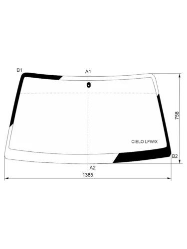 Стекло лобовое Daewoo Nexia 94-16  LeMans 86-93