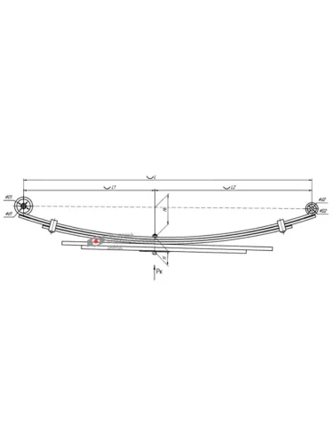 Рессора задняя 4WD KIA BONGO III 06-