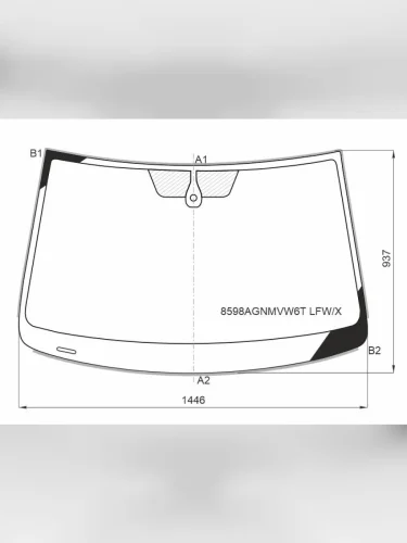 Стекло лобовое (Датчик дождя Молдинг) Volkswagen Passat CC 12-16