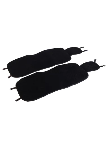 Накидка на сиденье велюр чернаячерная строчка (2 предм.) (2шт.) с боковинами