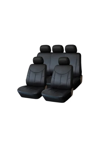 Авточехлы универсальные экокожа черные Style KRAFT