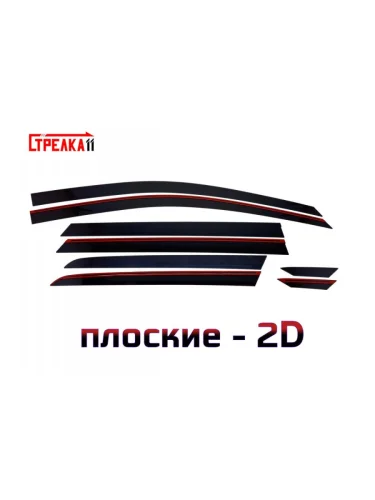 Дефлекторы окон Стрелка11 (черные) Geely Okavango (2021-2025)