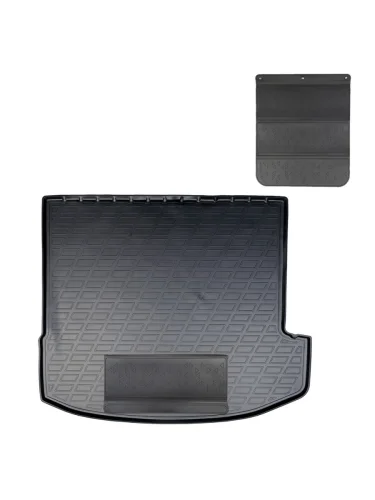 Коврик багажника с полиуретановым фартуком (сложенный 3 ряд) Norplast Unidec (черный) Dong Feng DFSK ix7 рестайлинг (2023-2025)