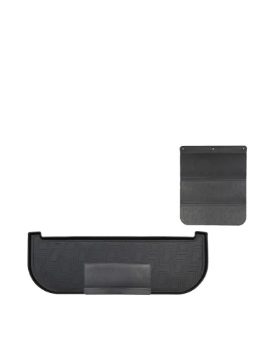 Коврик в багажное отделение с защитным фартуком (7 мест) (разложенный 3 ряд) Norplast Unidec (черный) SWM G05 PRO рестайлинг (2022-2025)