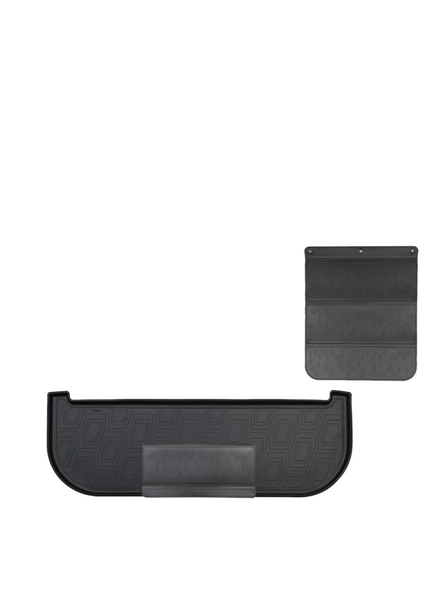 Коврик в багажное отделение с защитным фартуком (7 мест) (разложенный 3 ряд) Norplast Unidec SWM G05 PRO рестайлинг (2022-2025) (черный)  в Самаре Самарской области