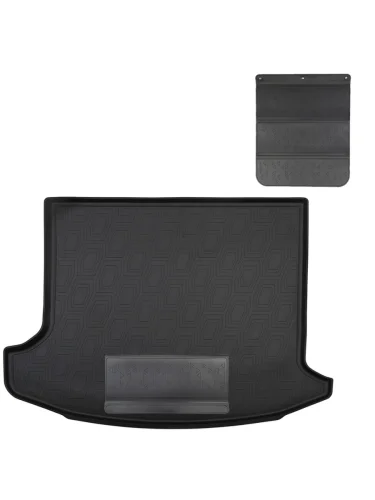 Коврик в багажное отделение с защитным фартуком Norplast Unidec (черный) SWM G01 1 (2018-2025)