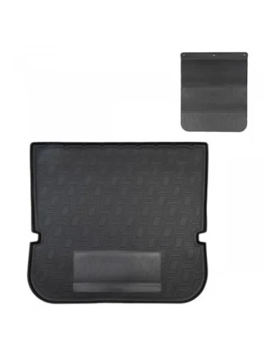Коврик в багажное отделение с защитным фартуком (7 мест) (сложенный 3 ряд) Norplast Unidec (черный) SWM G05 PRO рестайлинг (2022-2025)