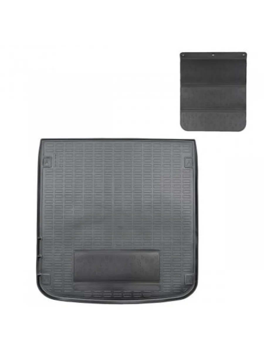 Коврик багажника (полиуретан) Norplast Unidec Audi A4 Allroad B9 рестайлинг (2019-2022) (черный, с защитным ковриком)  с доставкой в г. Керчь