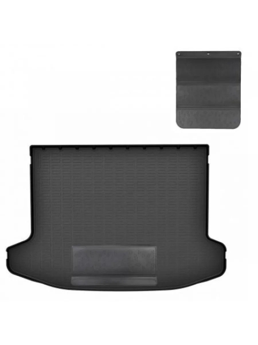 Коврик в багажное отделение с защитным фартуком (короткая база, MHEV) Norplast Unidec  KIA Sportage (2021-2025) 5 NQ5 (черный)  в Самаре Самарской области