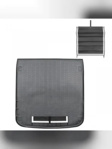 Коврик в багажное отделение с текстильным фартуком (AvantAllroad) Unidec (черный) Audi A4 B9 дорестайлинг,седан (2016-2020)