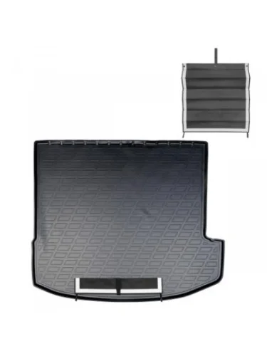 Коврик багажника текстильным фартуком (сложенный 3 ряд) Unidec (черный) Dong Feng DFSK ix7 рестайлинг (2023-2025)