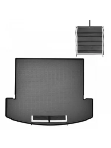 Коврик в багажное отделение с текстильным фартуком (7 мест) Norplast Unidec (черный) Hyundai Santa Fe 5 MX5 (2022-2025)