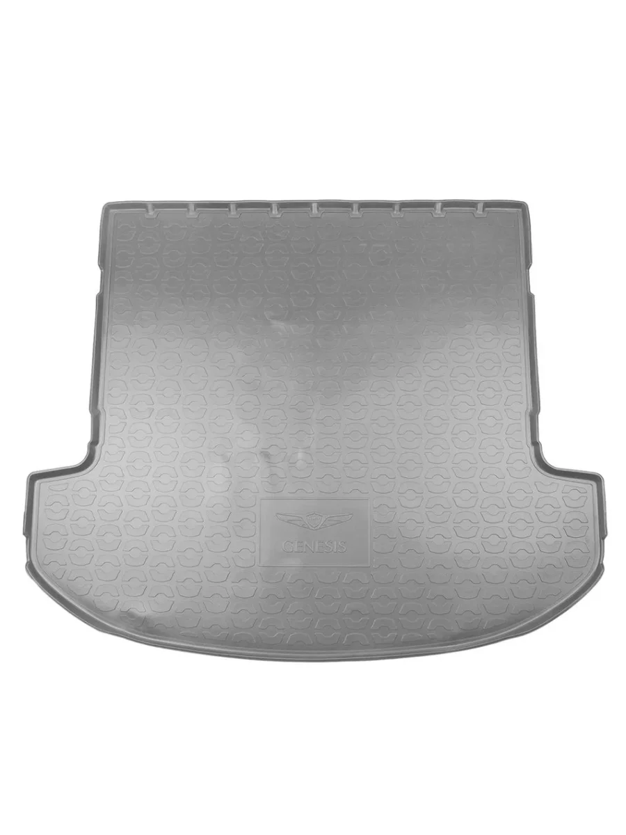 Коврик багажника (полиуретан, 7 мест/длинный) Norplast Unidec GENESIS GV80 1 JK1 дорестайлинг (2020-2022) (серый)  в Керчи Республика Крым