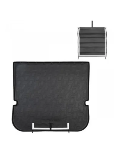 Коврик в багажное отделение с текстильным фартуком (7 мест) (сложенный 3 ряд) Norplast Unidec (черный) SWM G05 PRO рестайлинг (2022-2025)