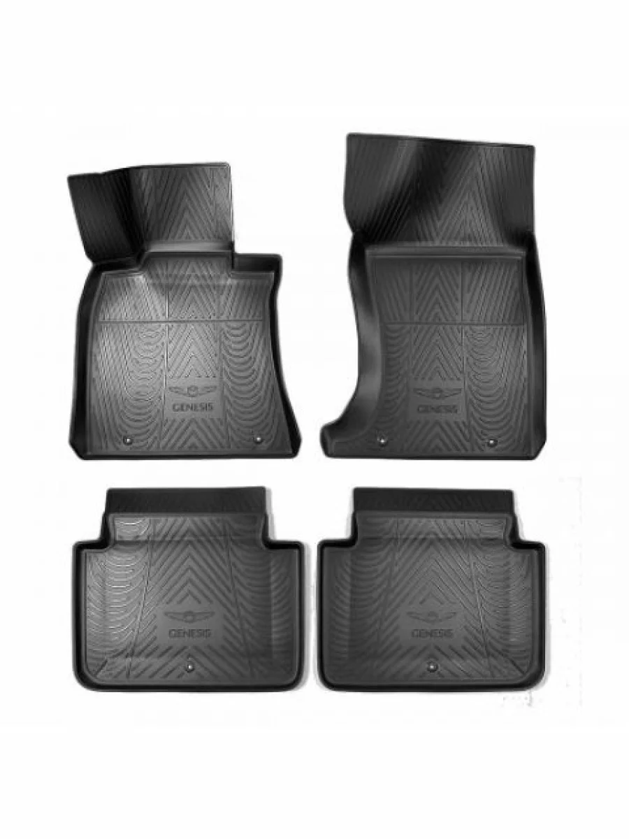 Коврики салонные Norplast Unidec  GENESIS G80 (2017-2020) DH (черные)  в Воронеже Воронежской области