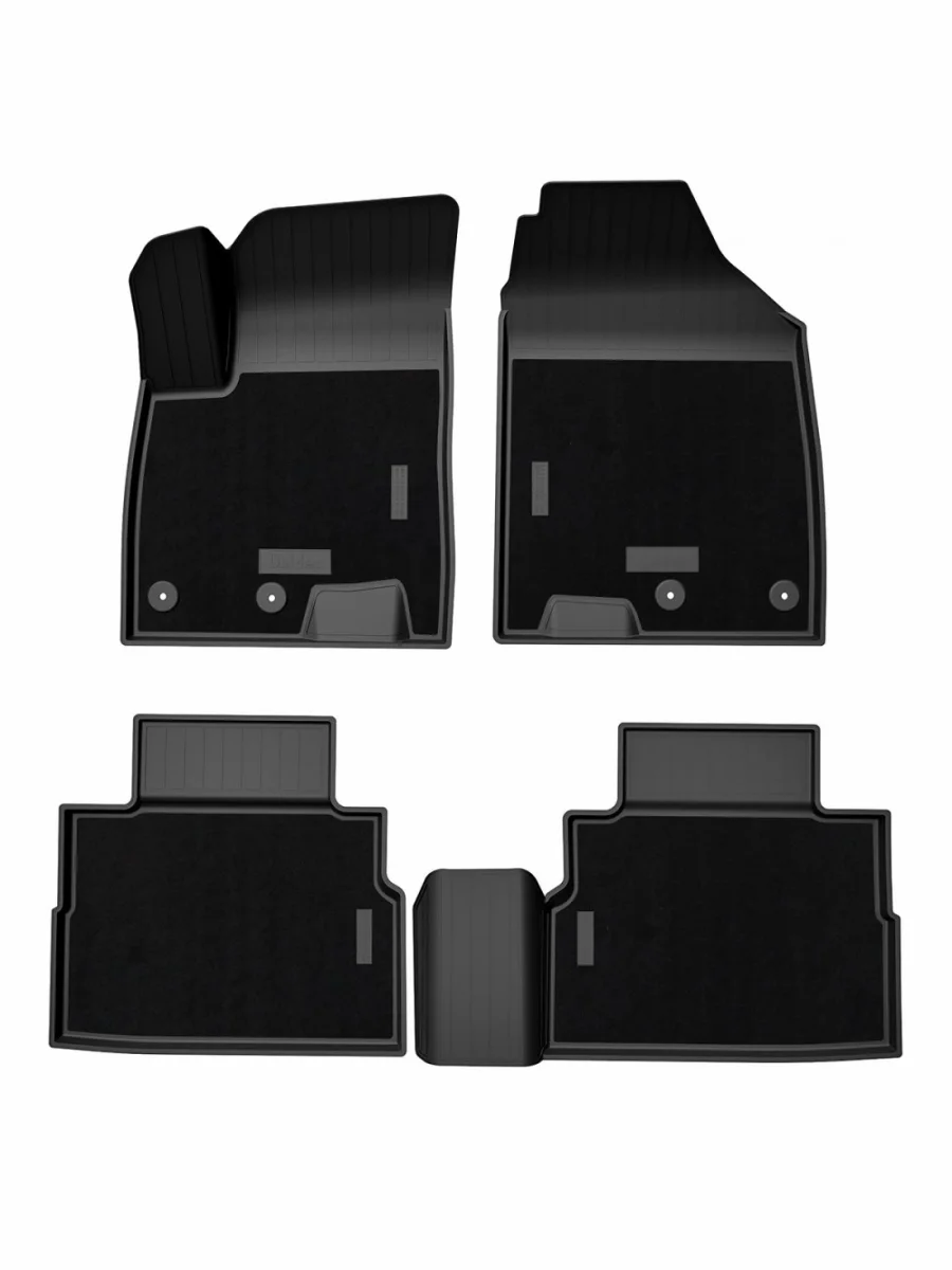 Коврики салонные комбинированные (4WD) Unidec Jetour Dashing (2022-2025) (черные)  в Керчи Республика Крым