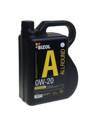 Масло моторное ALLROUND 0W20 синт.5л BIZOL