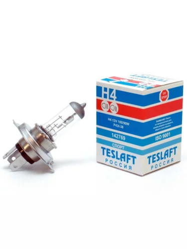 Лампа 12V H4 10090W P43t-38 29001700лм Спорт TESLAFT (Россия)