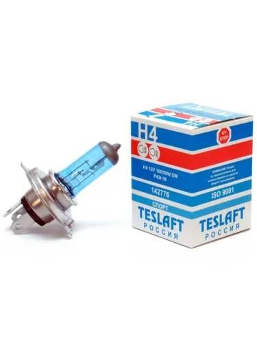 Лампа 12V H4 10090W P43t-38 39003850К 21001000лм Super White TESLAFT (Россия)