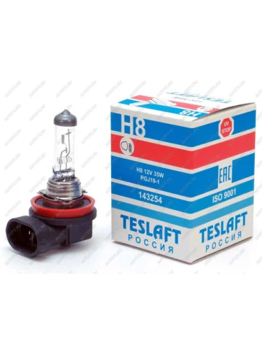 Лампа 12V H8 35W PGJ19-1 800лм Стандарт TESLAFT (Россия)