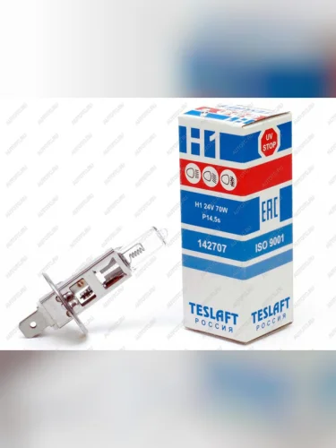 Лампа 24V H1 70W P14.5s 1900лм Стандарт TESLAFT (Россия)