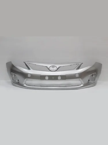 Бампер передний DAR (окрашенный) (Серебристый металлик (Ultra silver 1F7)) Toyota Corolla  E150 (2009-2013) седан рестайлинг