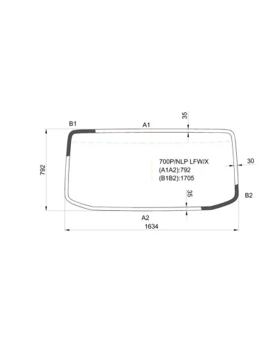 Стекло лобовое (Сборка Россия ЕВРО 4) Isuzu ELF NMR 12-  ELF NPRNQR 06-12