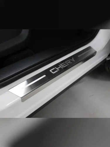 Накладки на пороги (лист шлифованный надпись Chery) 4шт Chery Tiggo 7 PRO MAX 4WD 2025