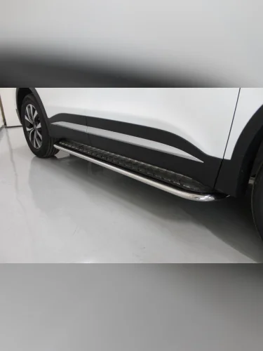 Пороги с площадкой 75х42 мм Chery Tiggo 7 PRO MAX 4WD 2025