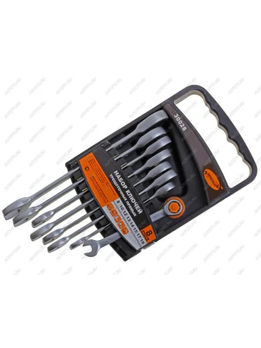 Набор ключей комбинированных 8-19мм трещоточных 8 предметов в холдере АВТОДЕЛО