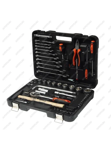 Набор инструментов 64 предмета слесарно-монтажный 14",12" 6-ти гран. (кейс) АВТОДЕЛО