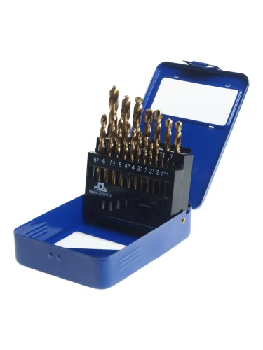 Набор сверл по металлу 1.0-10.0мм HSS Titanium (19шт.) MOS