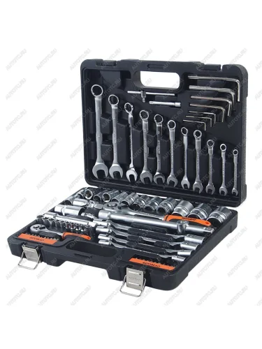 Набор инструментов 77 предметов слесарно-монтажный 14",12" 6-ти гран. в кейсе АВТОДЕЛО