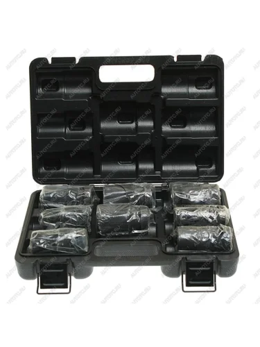 Набор головок торцевых 1" 27-41мм ударных для УКМ L=80мм 8 предметов в кейсе АВТОДЕЛО