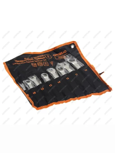 Набор ключей комбинированных 8-19мм трещоточных 8 предметов в сумке АВТОДЕЛО