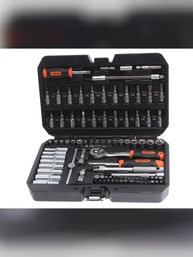 Набор головок торцевых,бит и бит-головок 14" 6-ти гранных 91 предмет в кейсе АВТОДЕЛО