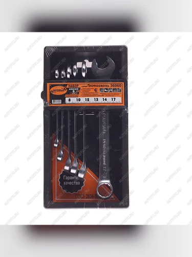 Набор ключей комбинированных 8-17мм 6 предметов в холдере Professional АВТОДЕЛО