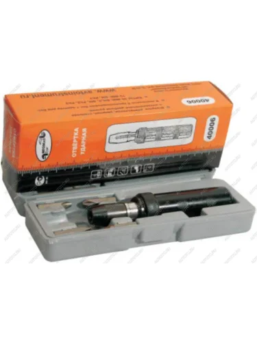 Отвертка ударная с набором бит 6 предметов АВТОДЕЛО