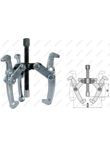 Съемник подшипников 3-х лапый 150мм 25-160мм шарнирный (ТИП 3) АВТОДЕЛО