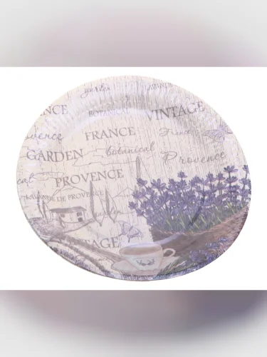 Тарелка бумажная 230мм 6шт. "Прованс "