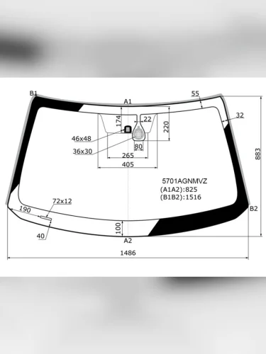 Стекло лобовое (Датчик дождя Молдинг) Mitsubishi L200 15-  Pajero Sport 16-  Fiat Fullback 15-20