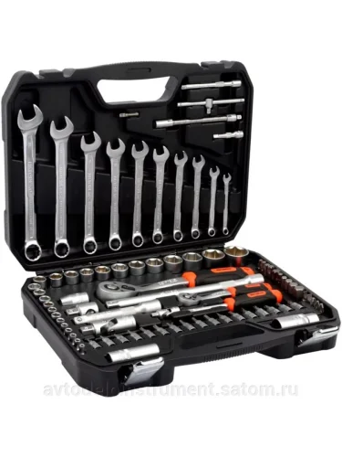 Набор инструментов 82 предмета слесарно-монтажный 14",12" 6-ти гран. в кейсе АВТОДЕЛО