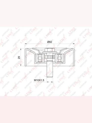 Ролик приводного ремня HYUNDAI Santa Fe (06-) KIA Magentis обводной LYNX