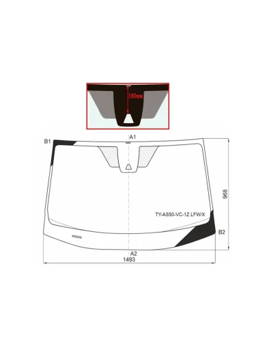 Стекло лобовое (Камера) Toyota RAV4 (XA50) 18-  Wildlander 19-