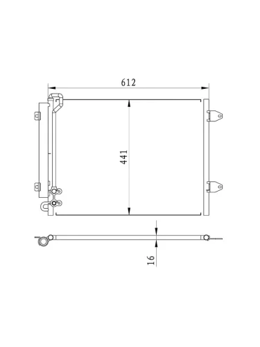 Радиатор кондиционера Volkswagen Passat 05-15  Passat CC 08-16