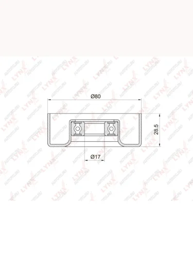 Ролик приводного ремня MITSUBISHI Lancer (-07) натяжителя LYNX