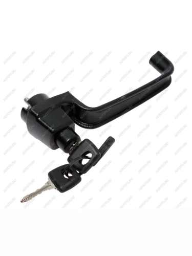 Ручка УРАЛ двери наружная левая с ключом в сборе (окрашен. черная) (АО АЗ УРАЛ)