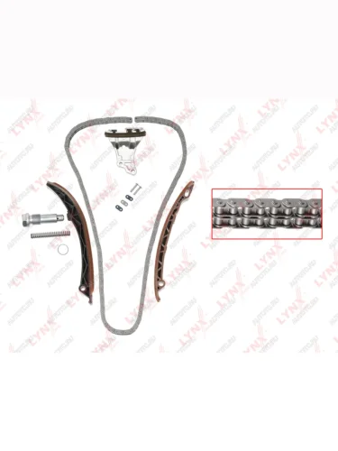 Комплект цепи ГРМ MERCEDES Sprinter (95-) (B903) (1 цепь+башмак натяж+2 успокоит+натяж) LYNX