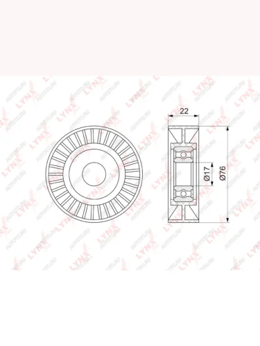 Натяжитель приводного ремня KIA Bongo 3 (06-),Carnival (03-) (2.9) LYNX