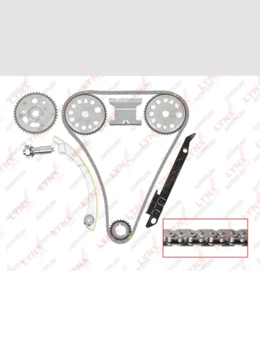 Комплект цепи ГРМ OPEL Zafira A (2.2) (1 цепь+башмак натяж+2 успокоит+натяж+4 звезды) LYNX